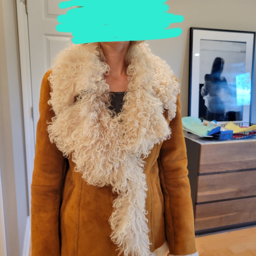 Real Shep shearling coat.
